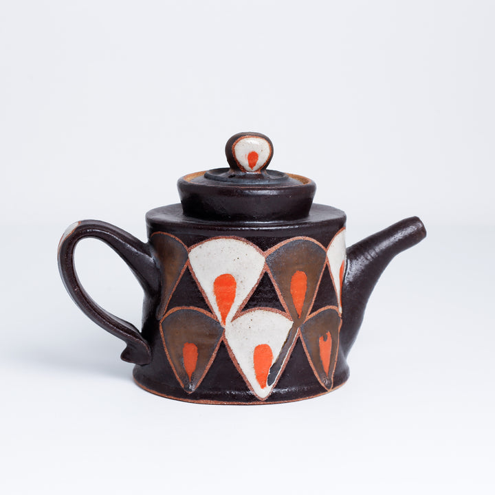 Teapot, Fan Motif