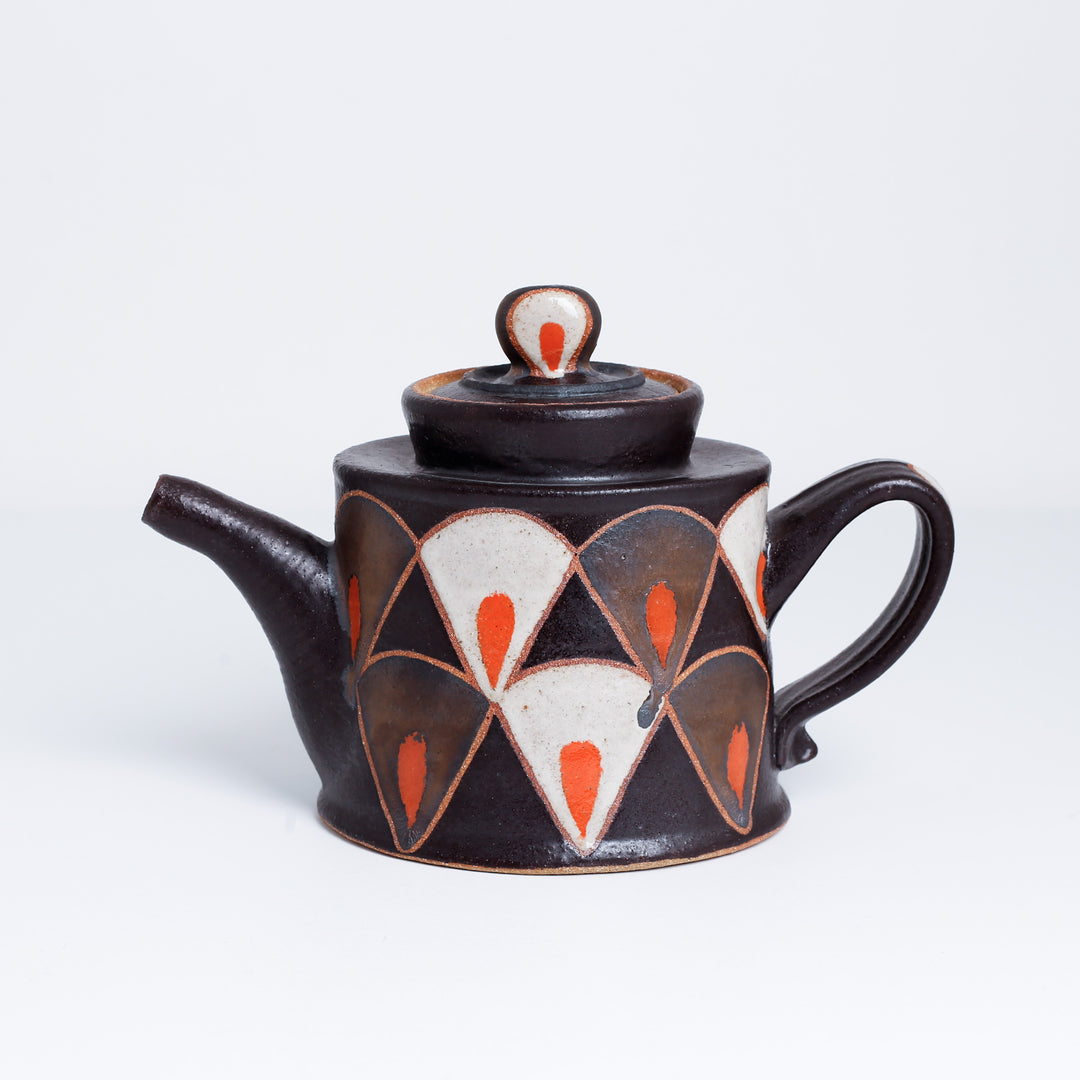 Teapot, Fan Motif