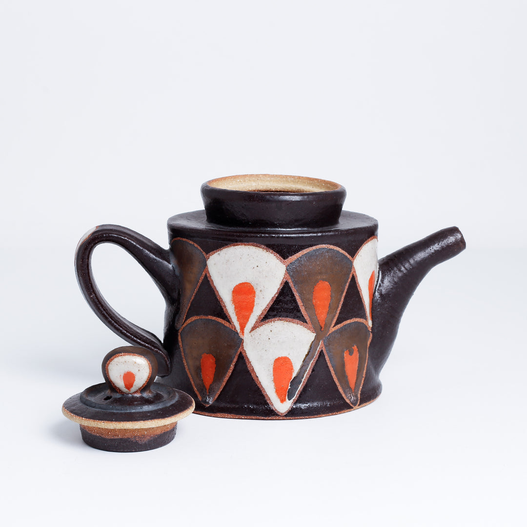 Teapot, Fan Motif