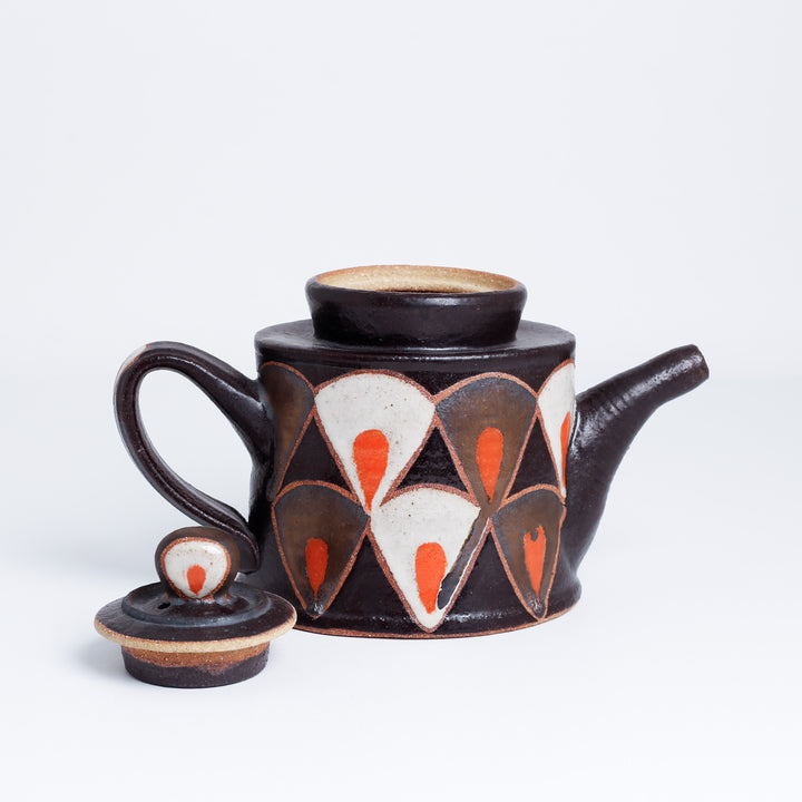 Teapot, Fan Motif