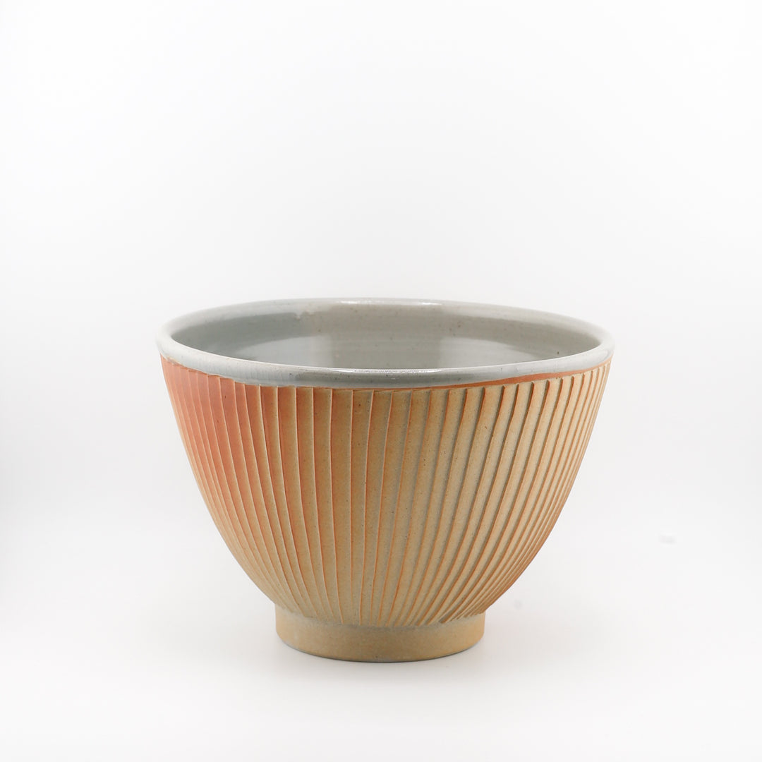 Fluted Mixing Bowl, Wood Fired