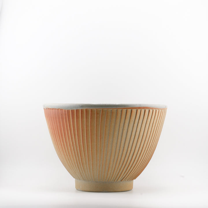 Fluted Mixing Bowl, Wood Fired