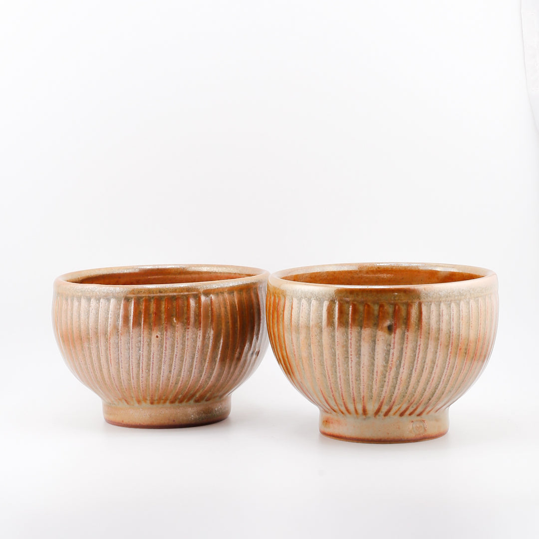 Flutted Shino Bowls