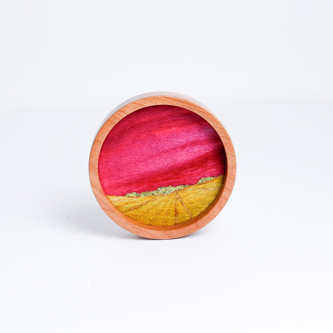 "Jupiter" Needle Felted Framed Artwork