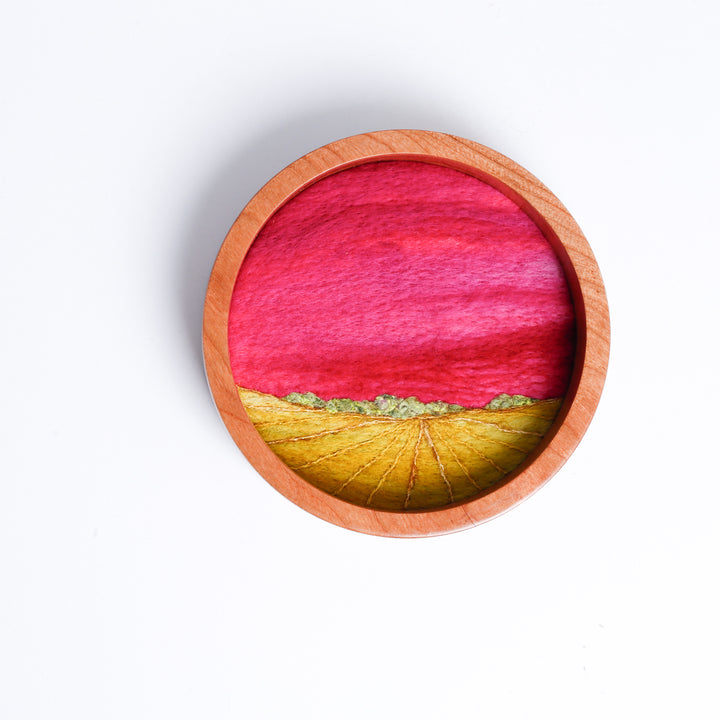 "Jupiter" Needle Felted Framed Artwork