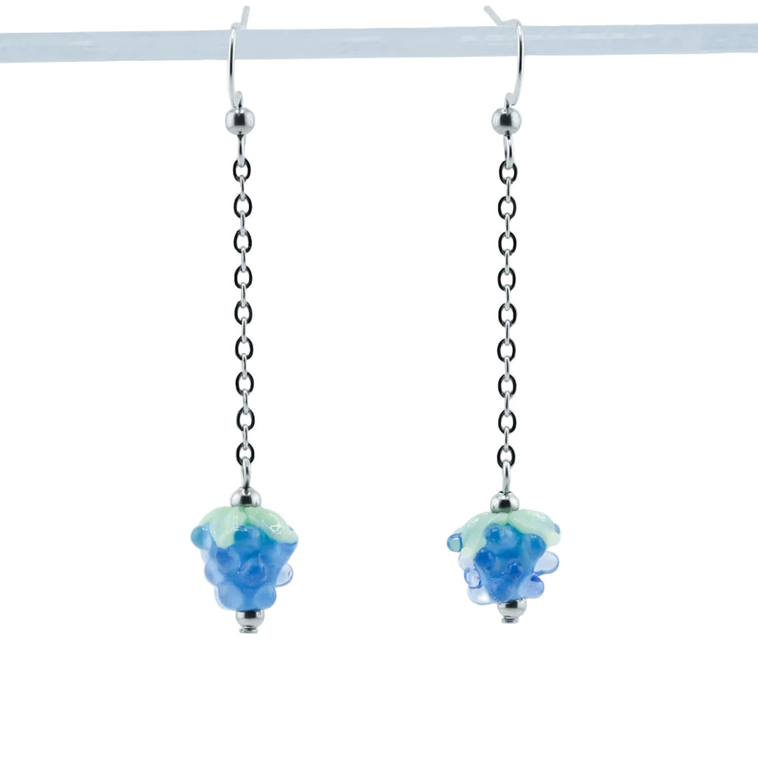 Earrings, Raspberry Drop
