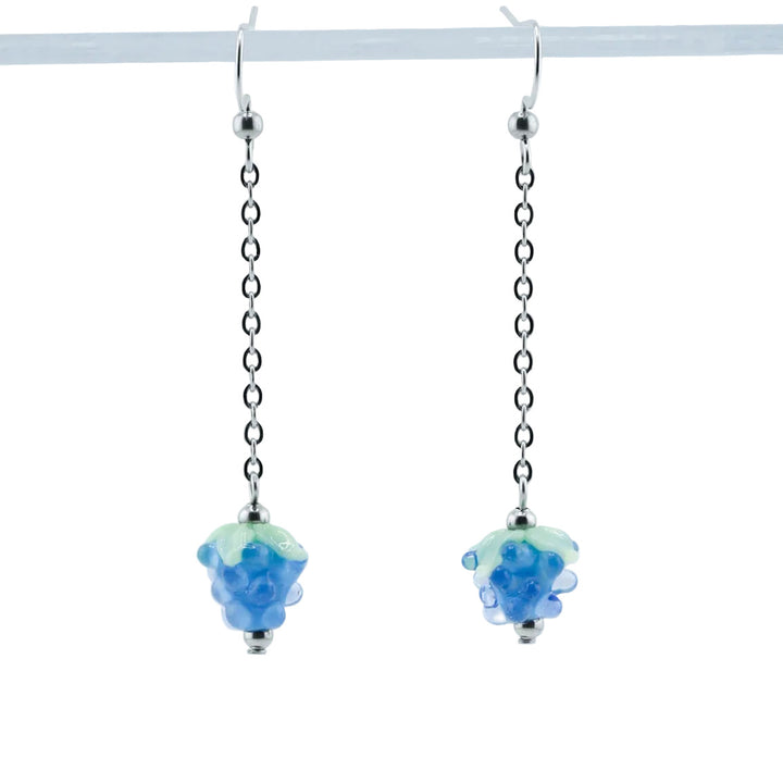 Earrings, Raspberry Drop