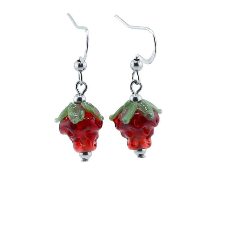 Earrings, Strawberry