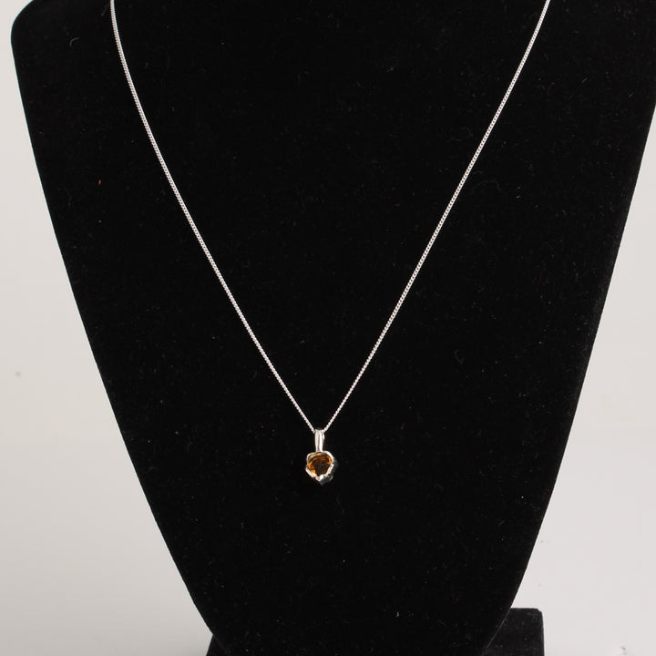 Pendant - Hand Cut Heart, Citrine