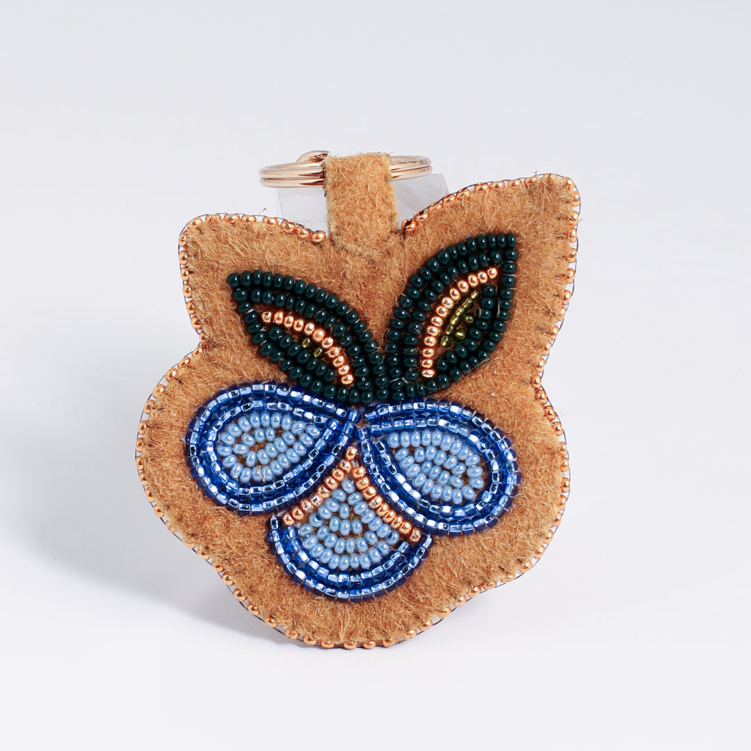Picking Blueberries Purse charm / keychain