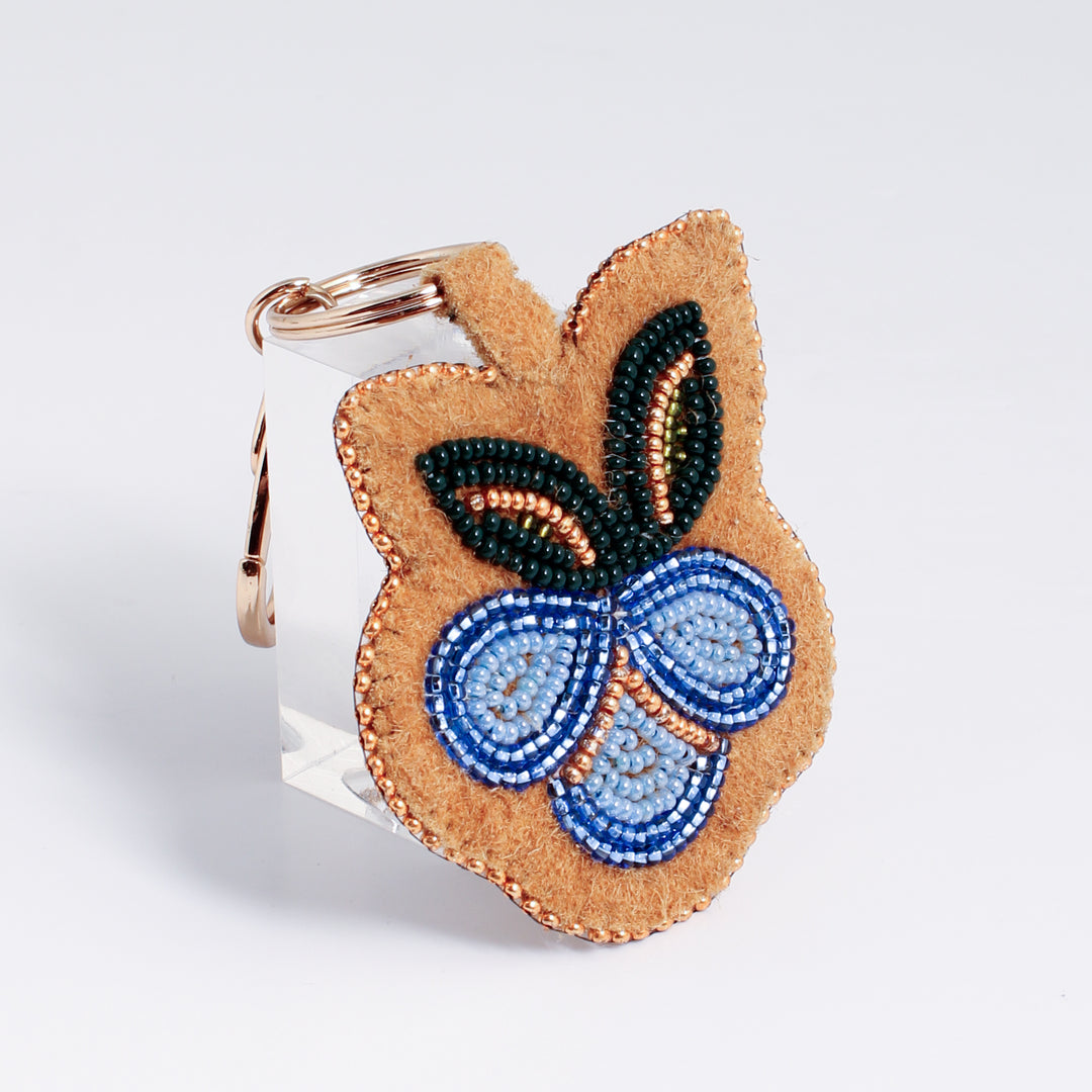 Picking Blueberries Purse charm / keychain