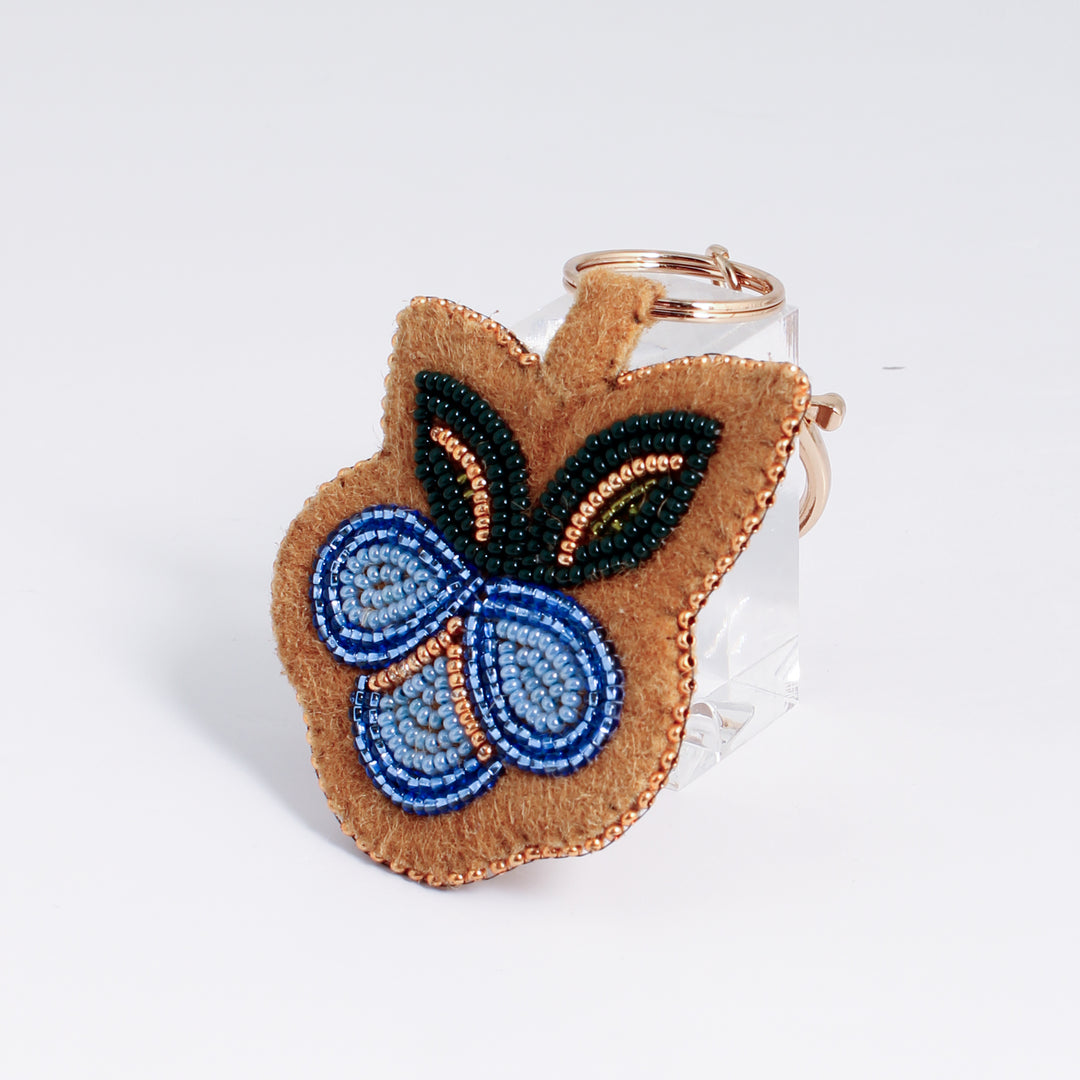 Picking Blueberries Purse charm / keychain