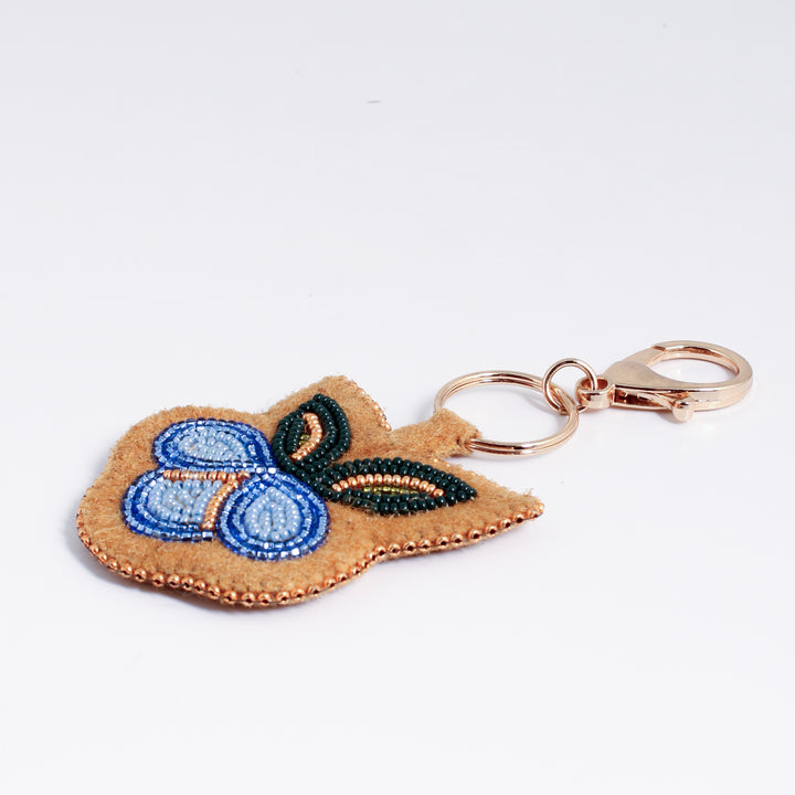 Picking Blueberries Purse charm / keychain