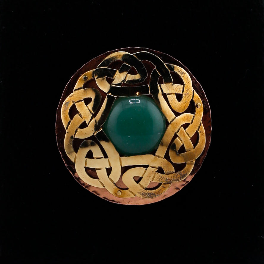 Jade Shield Pin