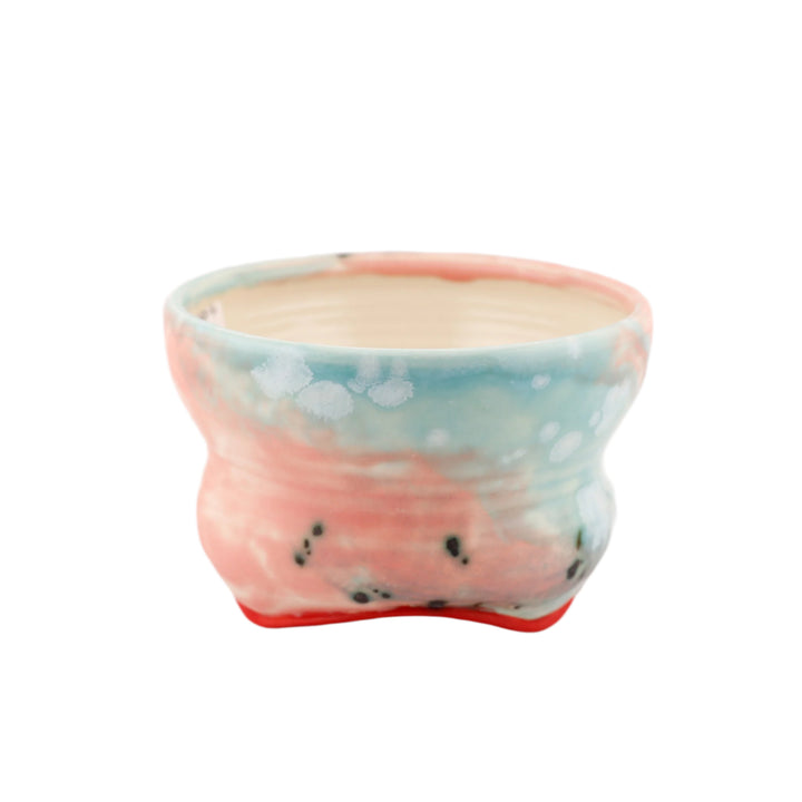 Bowl, Sml, Red-Bottm, CottnCandy- 65FUR
