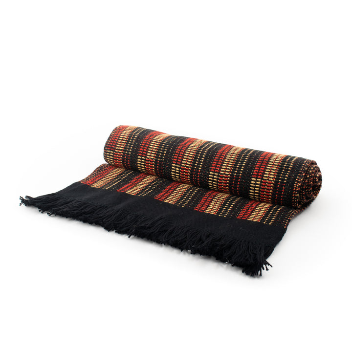 Table Runner, Bamboo, Black yellow & red