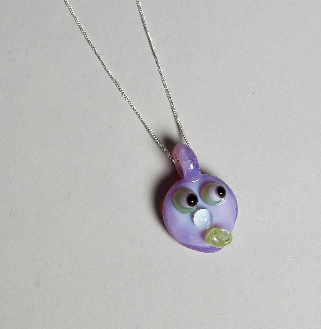 Face Pendant on Sterling Silver Chain
