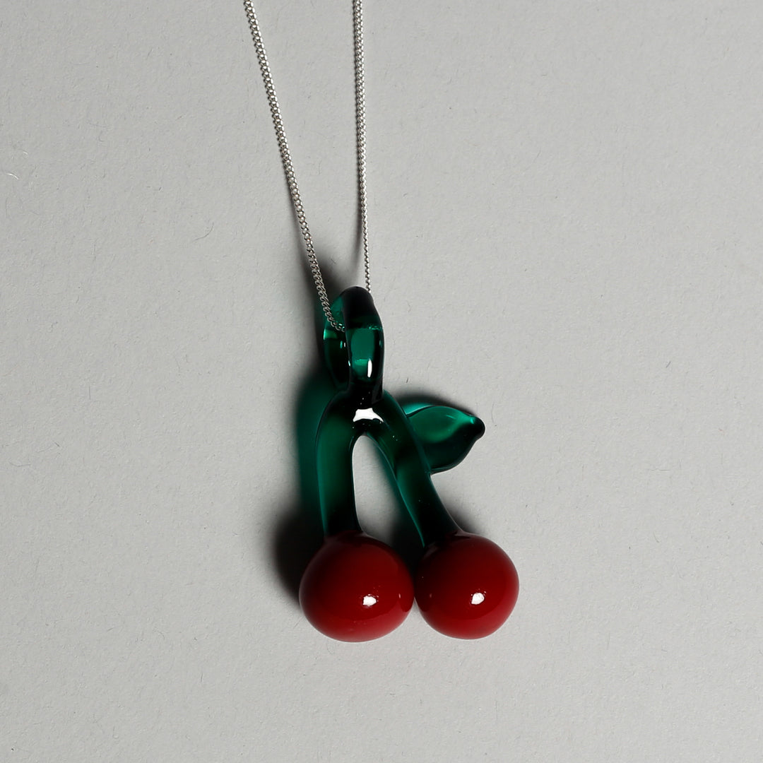 Cherry Pendant on Sterling Silver Chain