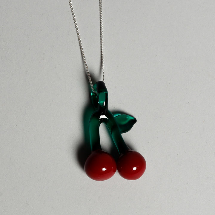 Cherry Pendant on Sterling Silver Chain