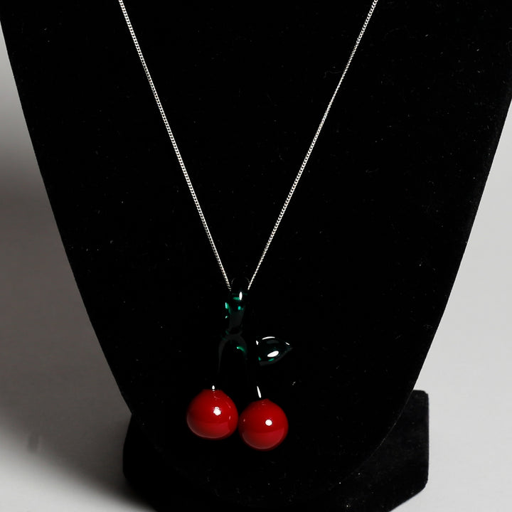 Cherry Pendant on Sterling Silver Chain