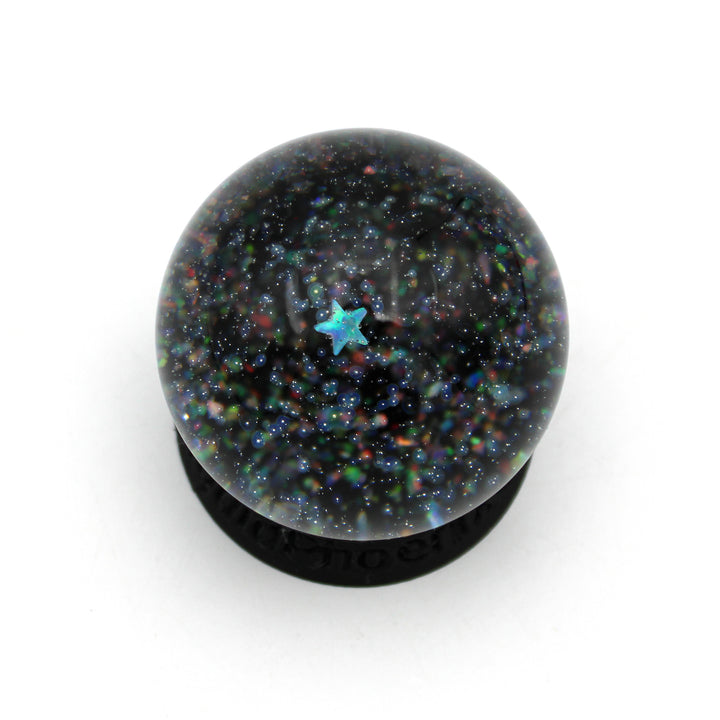 1" Rainbow Vortex Glass Marble
