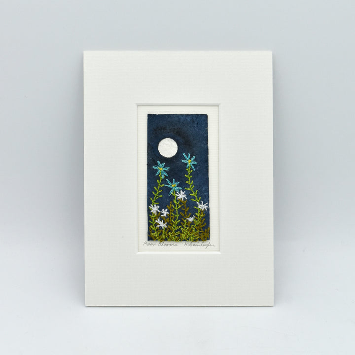 Matted Small Art- Moon Blooms
