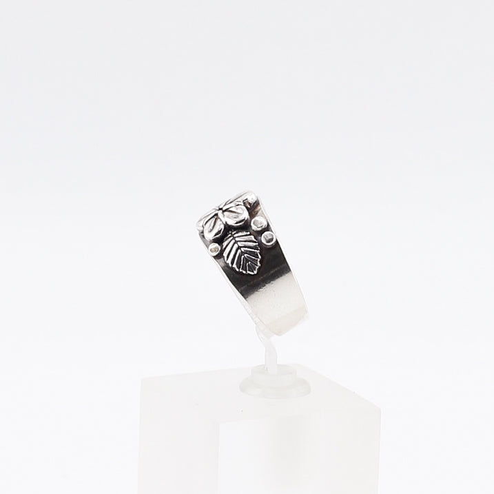 Forget me Not Pendant Wide Band Ring