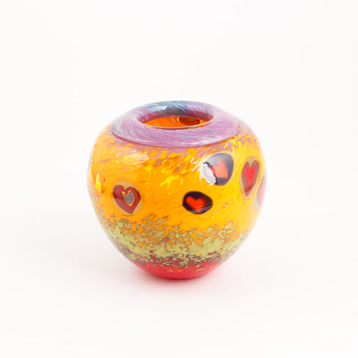 Folded Rim Murrini Vase
