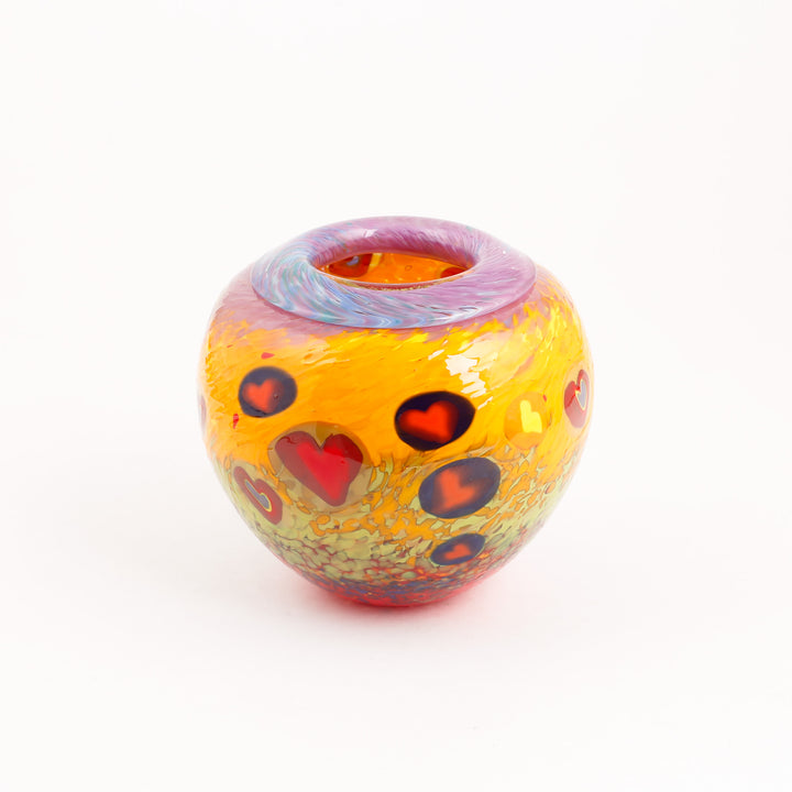 Folded Rim Murrini Vase