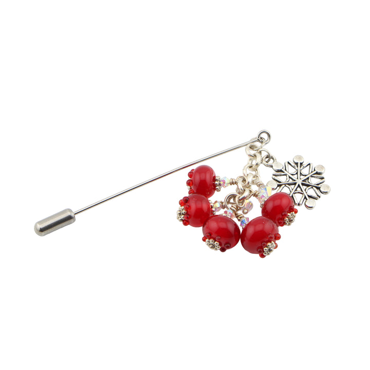 Brooch/Lapel Pin, Cranberry