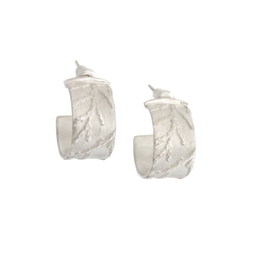 Cedar Tecture Hoop, Earring