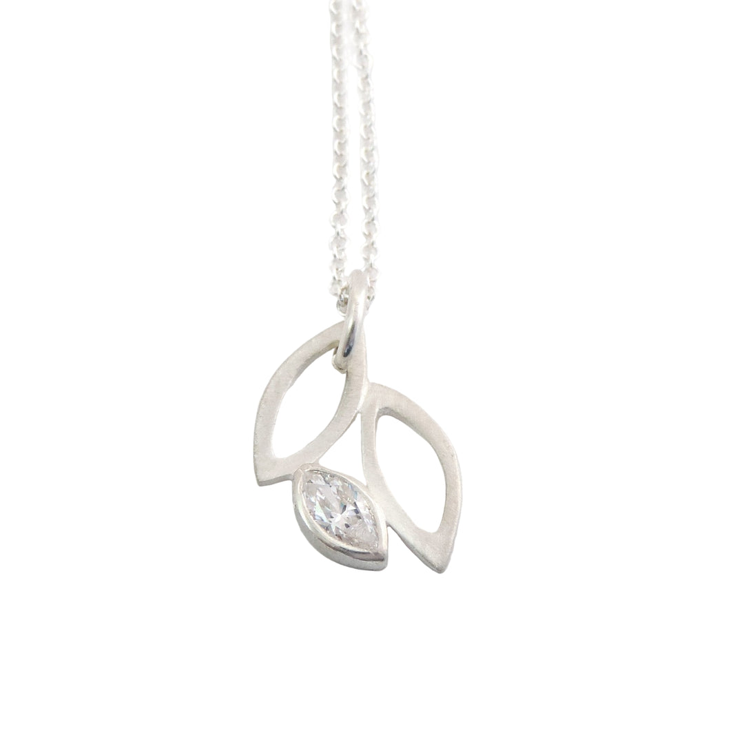 Marquis Open Leaf, Necklace