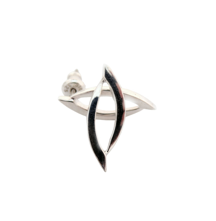 Open Leaf Post, Earring
