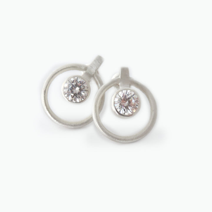 Orbit Post CZ, Earring