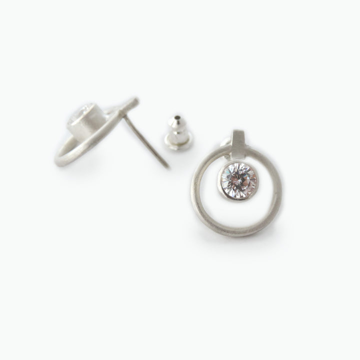 Orbit Post CZ, Earring