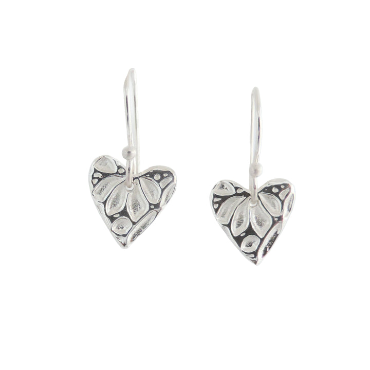 Flower Texture Heart, Earring