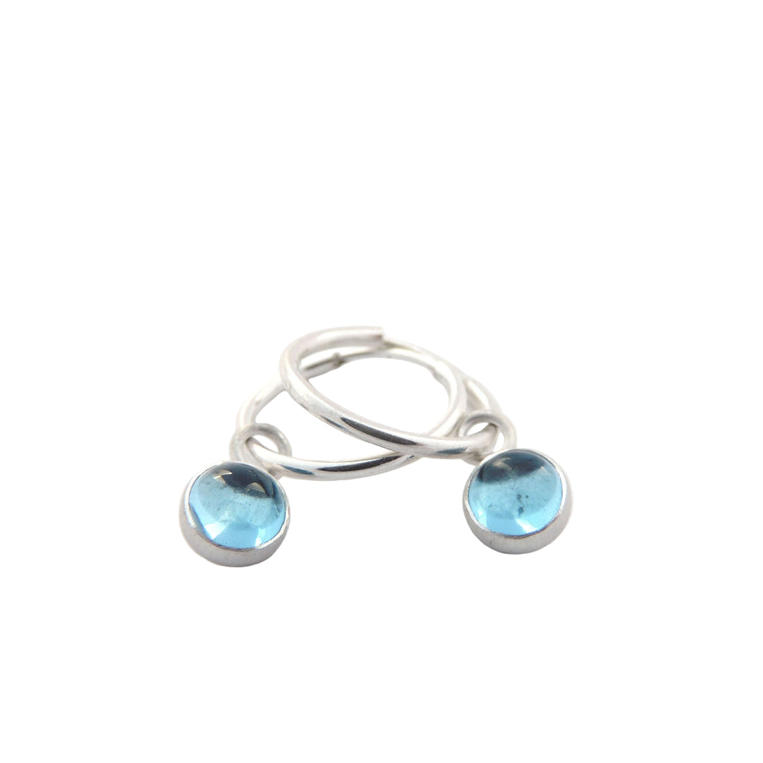 Blue Topaz Hoop, Earring