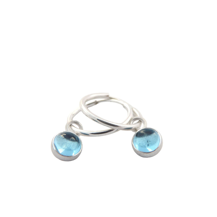 Blue Topaz Hoop, Earring