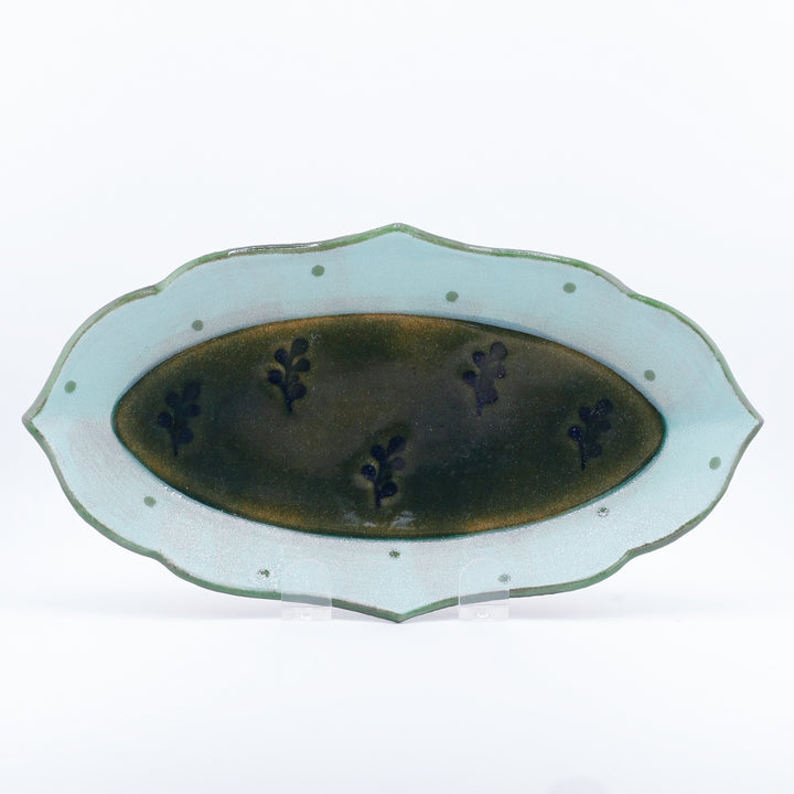 Large Plate, Emerald Green Oval