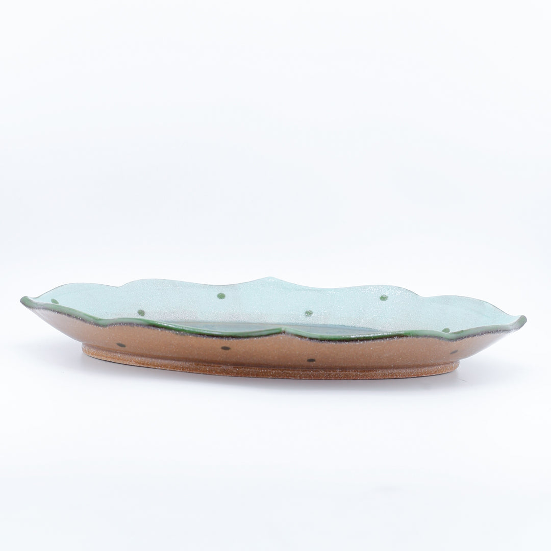 Large Plate, Emerald Green Oval