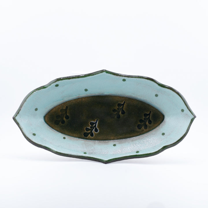 Small Plate, Emerald Green Oval