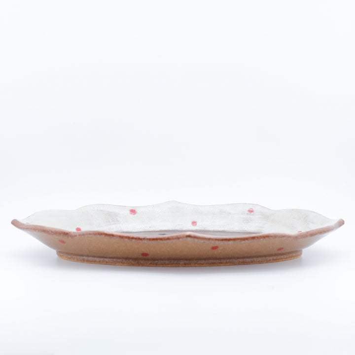 Large Plate, Amber Leaf Oval