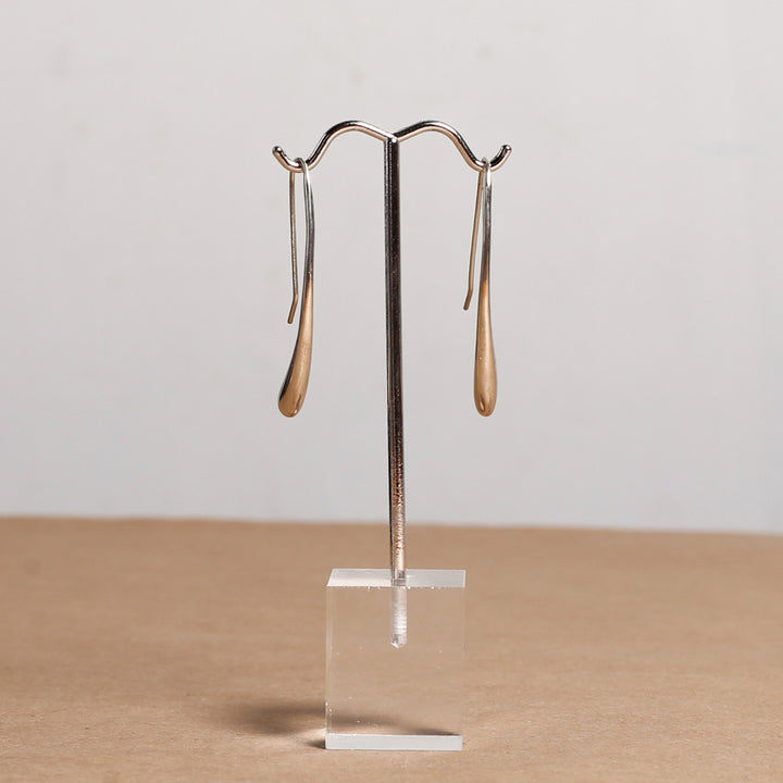 Earring, Dangly Drop Sterling Silver