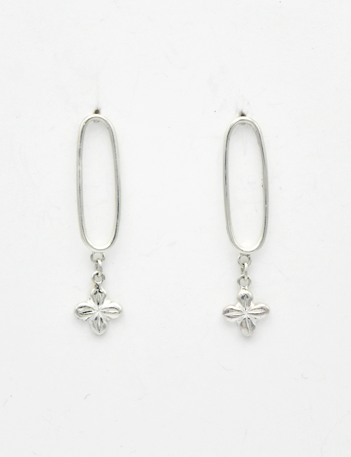 MP52 Four Petal Ovel Dangle Studs