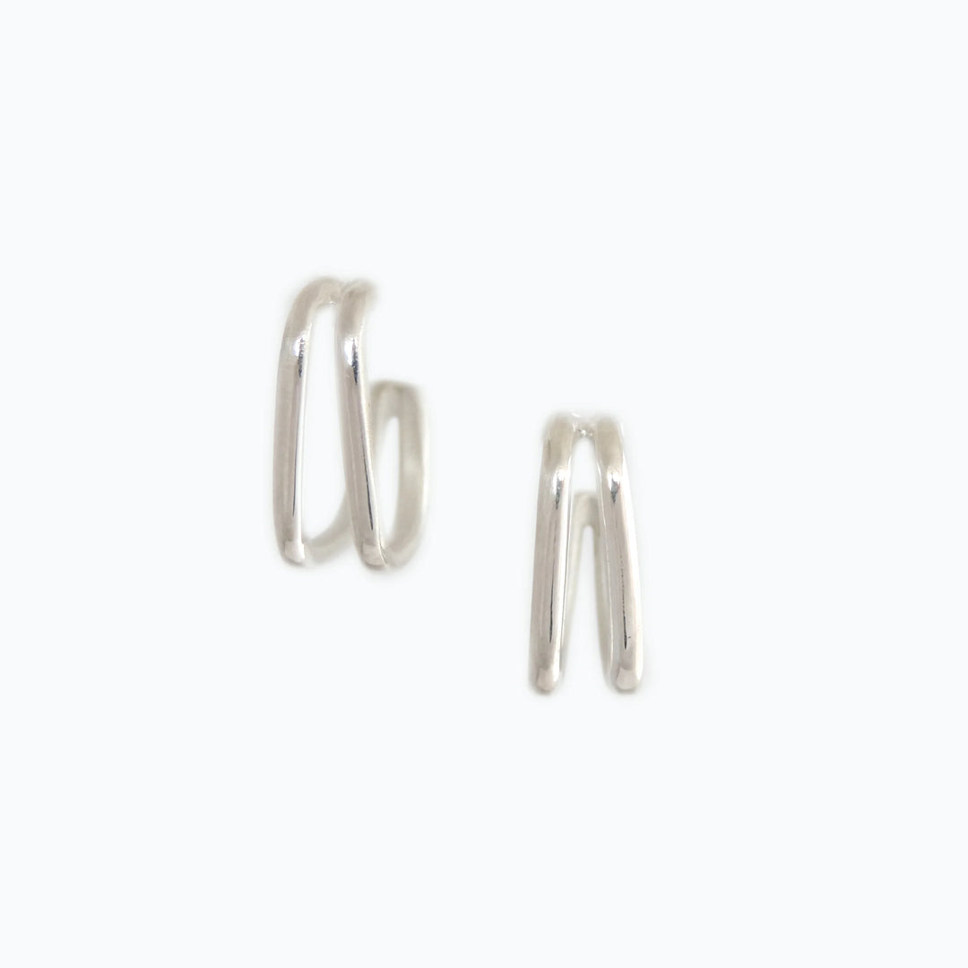 Square Double Hoop, Earring