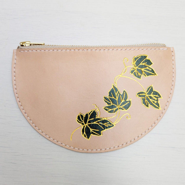 Green Leaves Zipper Pouch