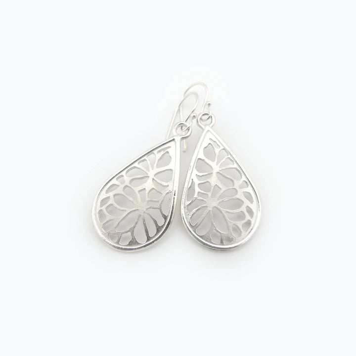 Floral Window Teardrop, Earring