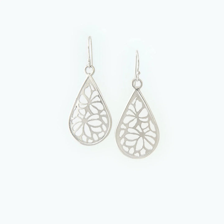 Floral Window Teardrop, Earring