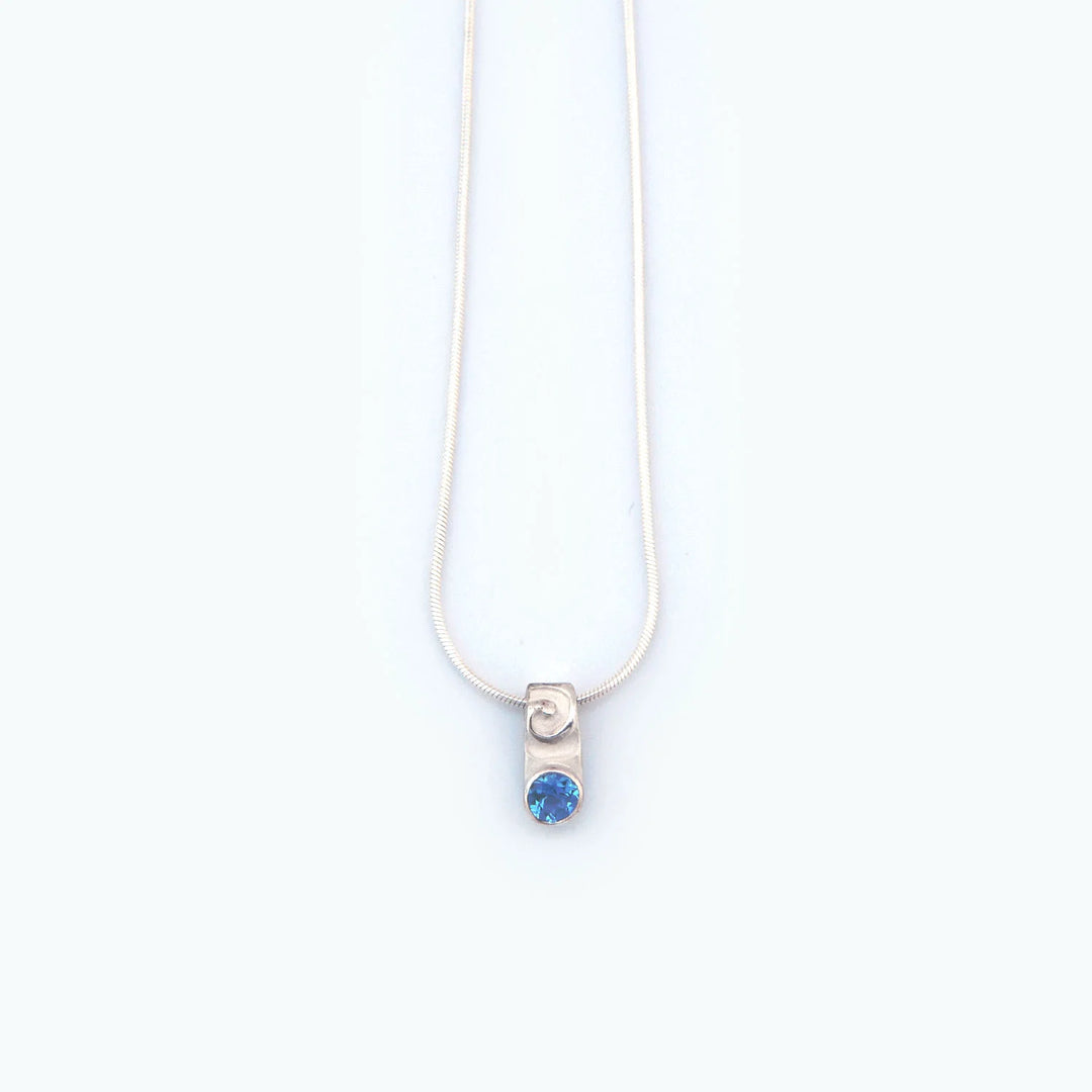Swirl Blue Topaz, Necklace