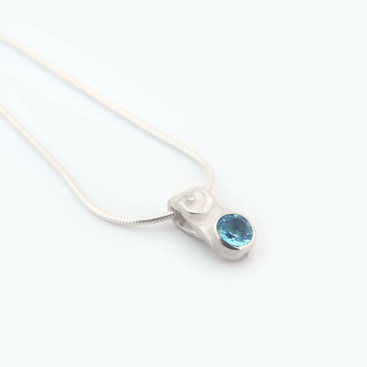 Swirl Blue Topaz, Necklace